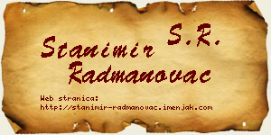 Stanimir Radmanovac vizit kartica